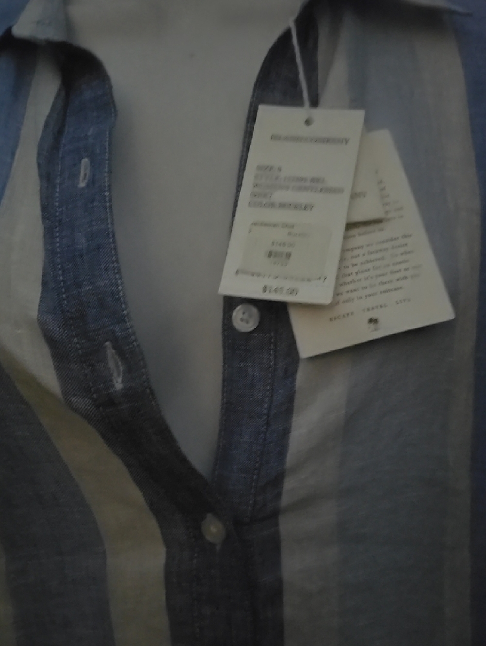 Island Company** NWT** Linen Button-Down Shirt Beachy And Boho Style - Picture 3 of 8